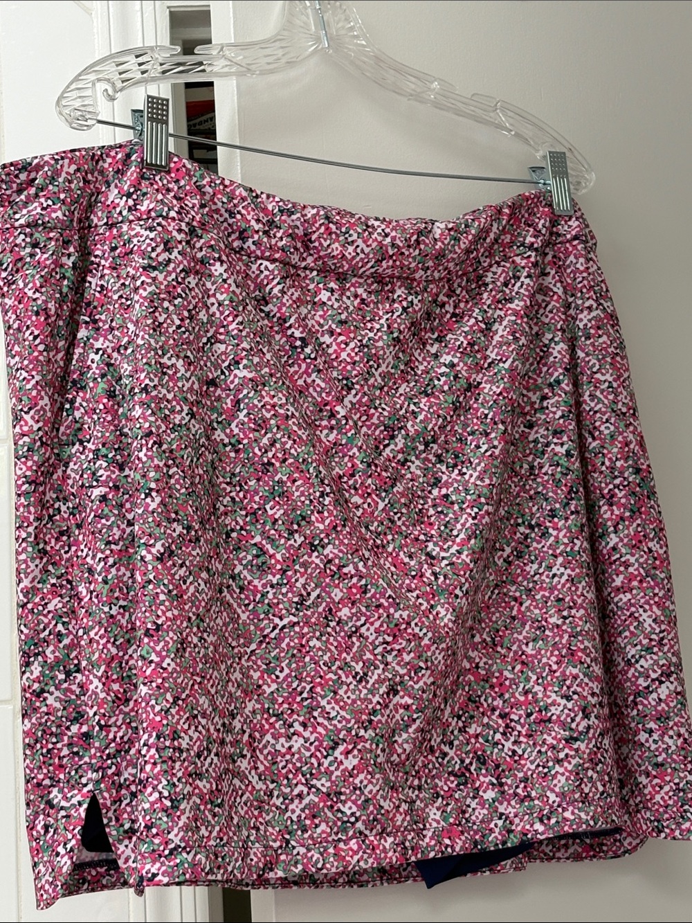 Pink Floral Print A-Line Golf Skort